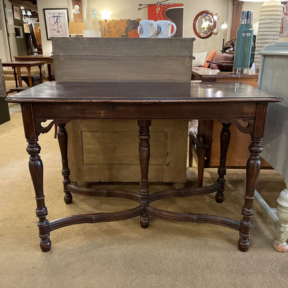 Vintage Dark Wood Louis XVI Style Console Table C CONSOLE TABLES
