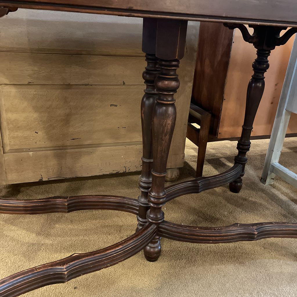 Vintage Dark Wood Louis XVI Style Console Table C CONSOLE TABLES