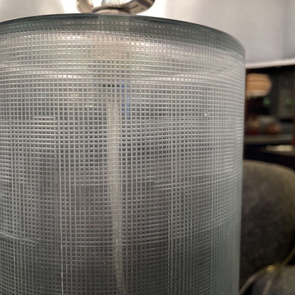 Tall Cylindrical Etched Glass Lamp