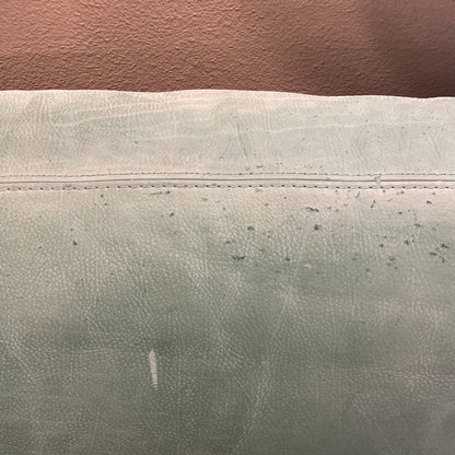 Green 2 Seat Leather Sofa (as is)
