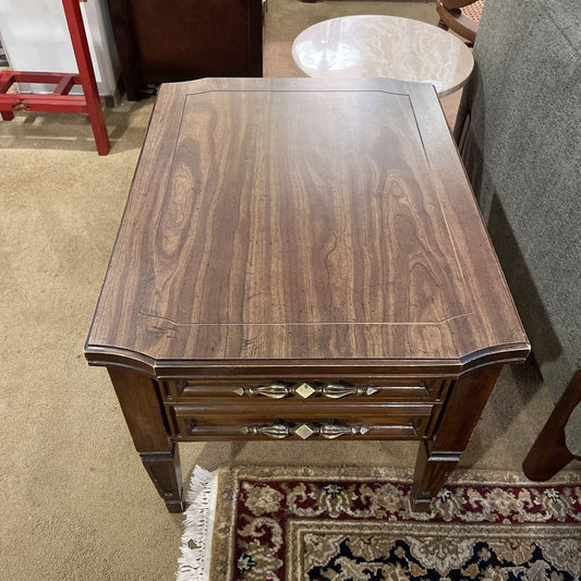 Spanish Revival Style Faux Double Drawer Sidetable C SIDE TABLES
