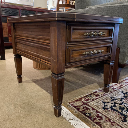 Spanish Revival Style Faux Double Drawer Sidetable C SIDE TABLES