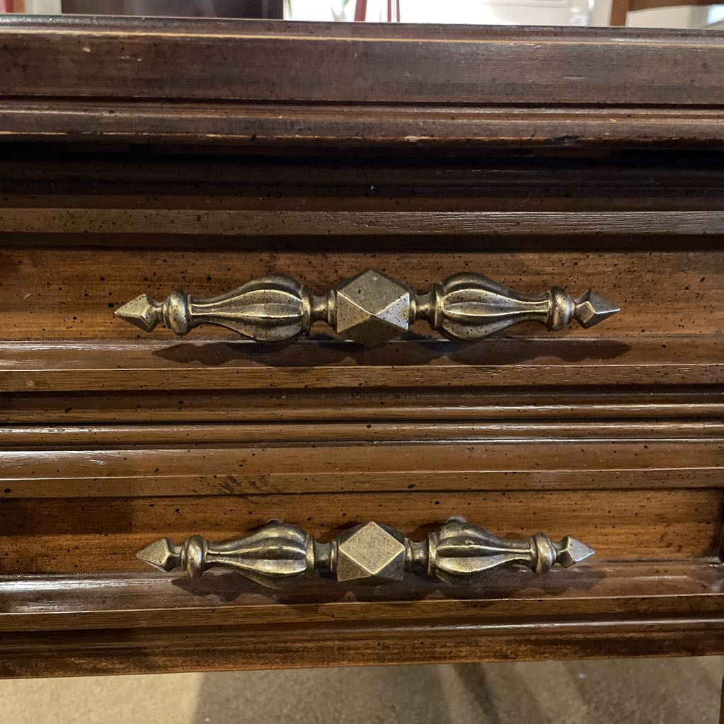 Spanish Revival Style Faux Double Drawer Sidetable C SIDE TABLES