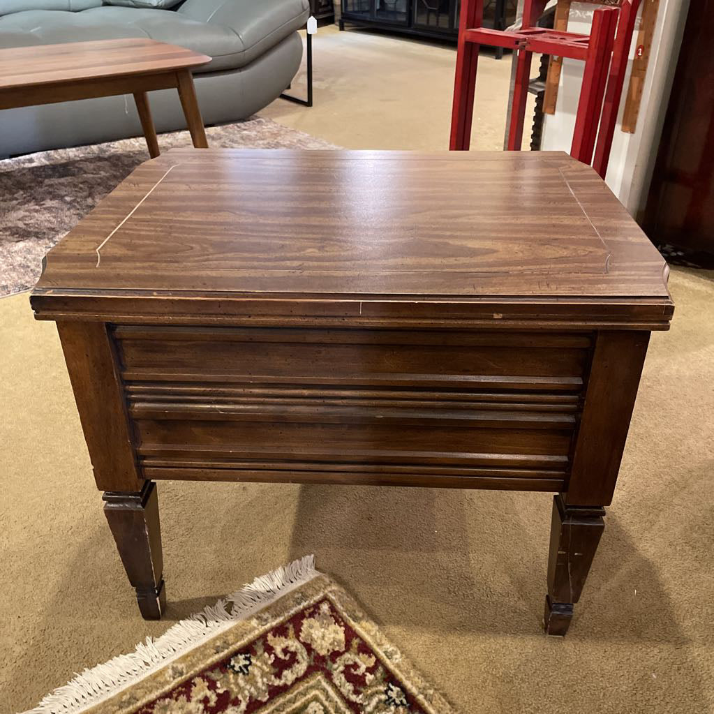 Spanish Revival Style Faux Double Drawer Sidetable C SIDE TABLES