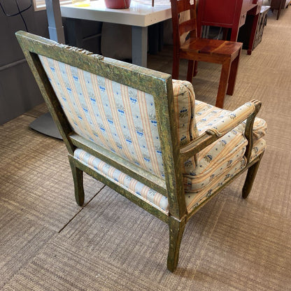 French Antique Style Distressed Finish Armchair