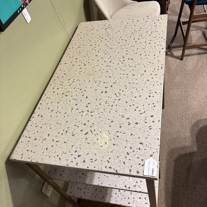 Faux Terrazo Bar Table w Shelves