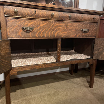 Quartersawn Oak Buffet w/ Mirror C SIDEBOARDS