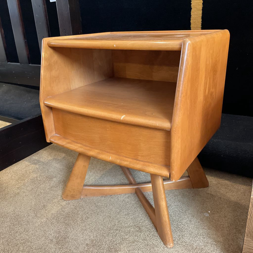 Heywood Wakefield Sculptural 1 Drawer Nightstand