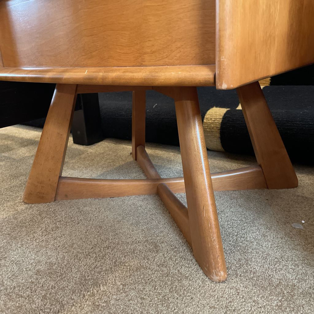 Heywood Wakefield Sculptural 1 Drawer Nightstand