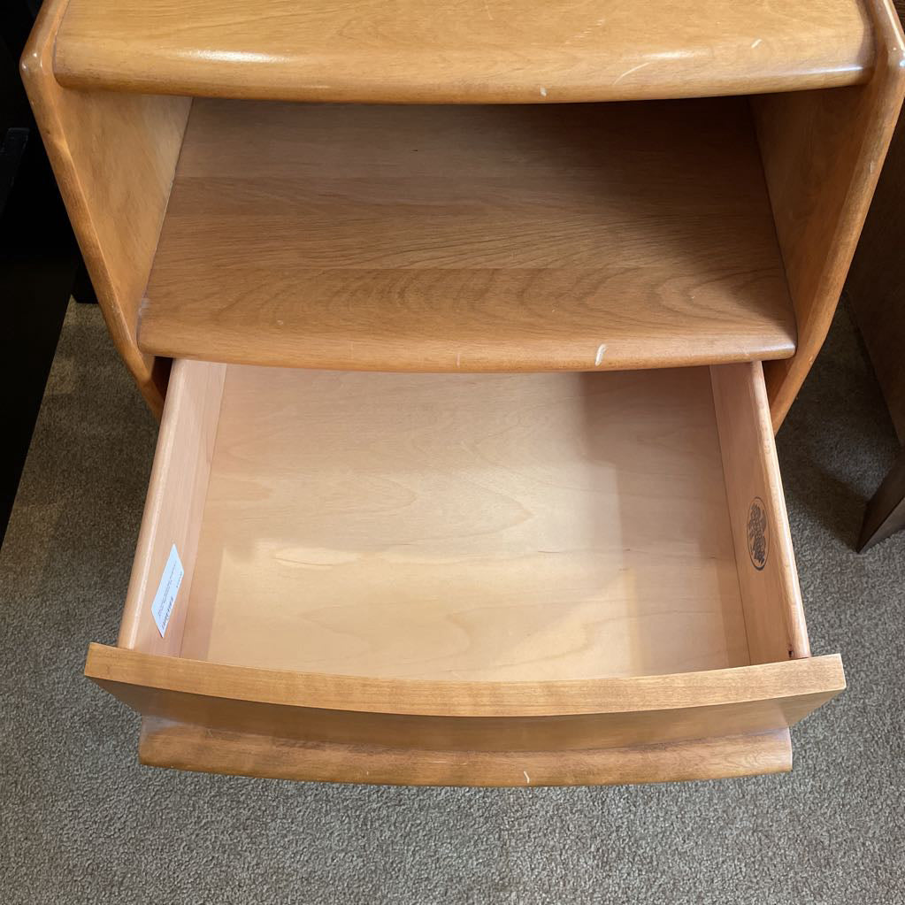Heywood Wakefield Sculptural 1 Drawer Nightstand