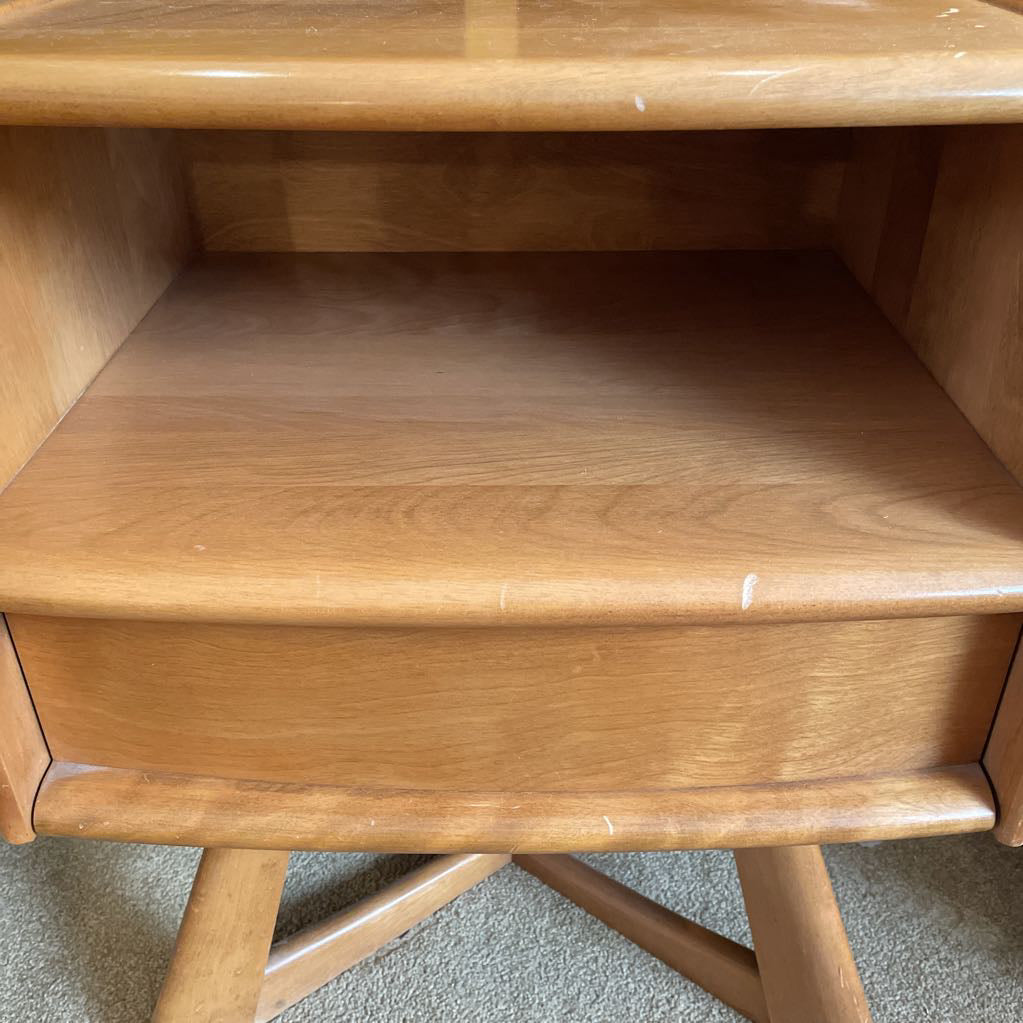 Heywood Wakefield Sculptural 1 Drawer Nightstand