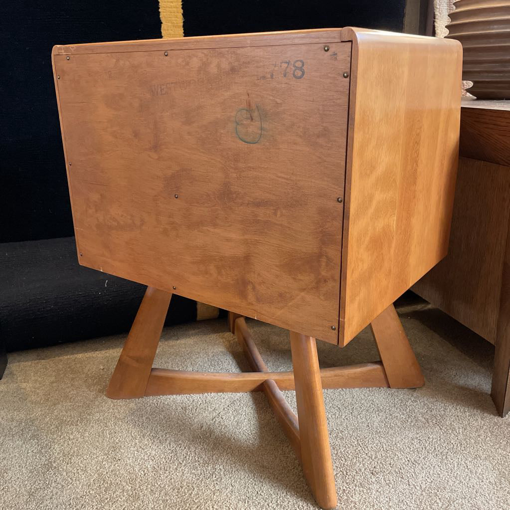 Heywood Wakefield Sculptural 1 Drawer Nightstand