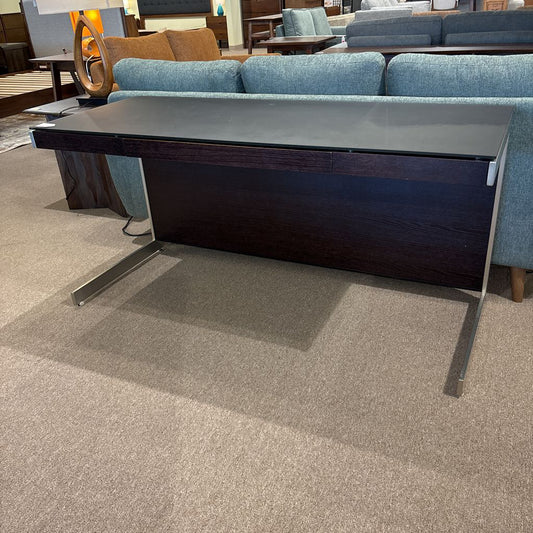 BDI Modern Glass Top Desk