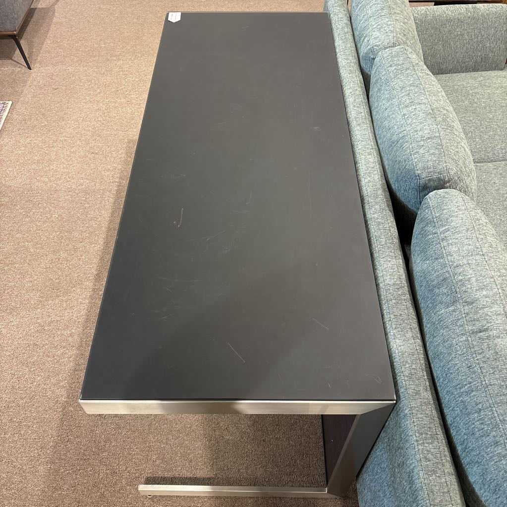 BDI Modern Glass Top Desk