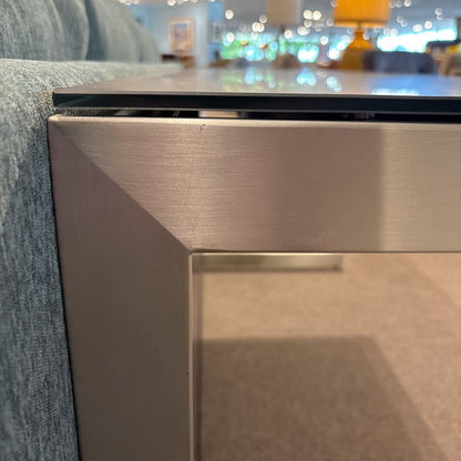 BDI Modern Glass Top Desk