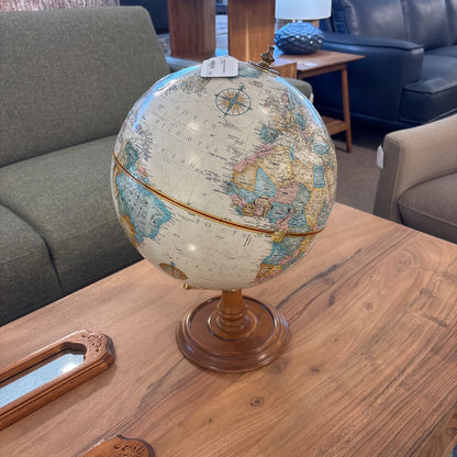 Globe on Wood Base Made in USA