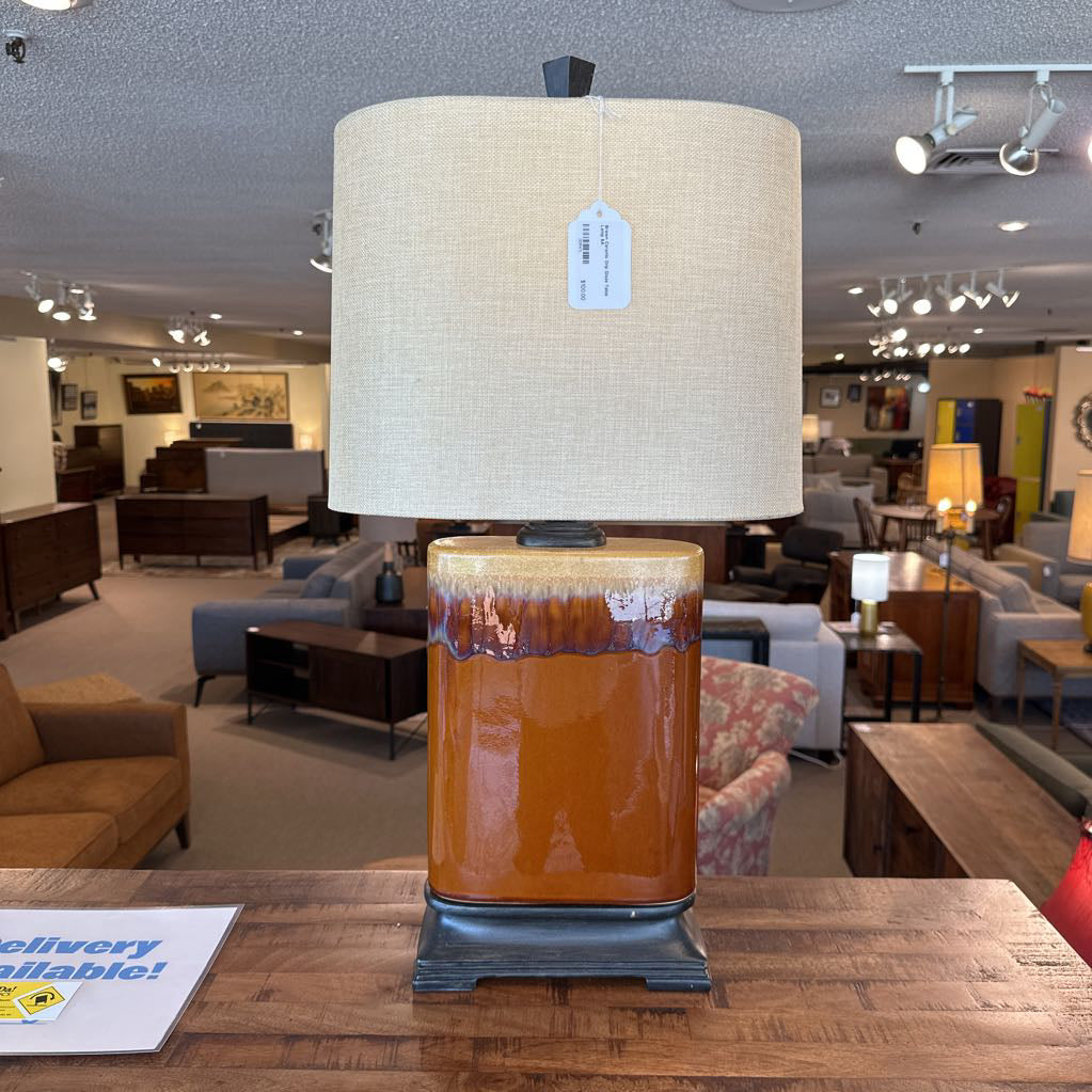 Brown Ceramic Drip Glaze Table Lamp LAMPS