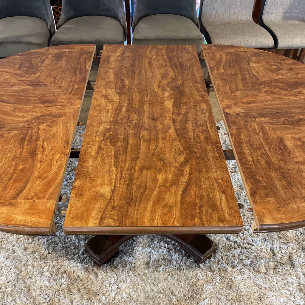 Column Base Round Expanding Dining Table