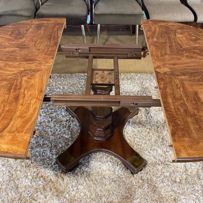 Column Base Round Expanding Dining Table