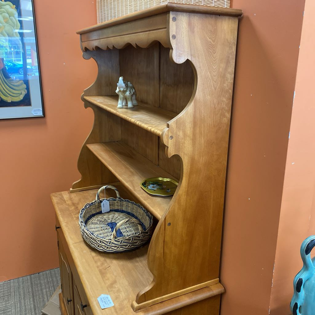 Vintage Maple Dining Hutch