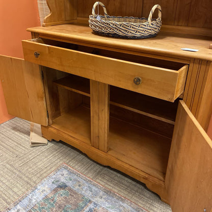 Vintage Maple Dining Hutch