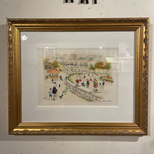 Le Jardin Du Luxembourg 188/360 Signed Lithograph ART