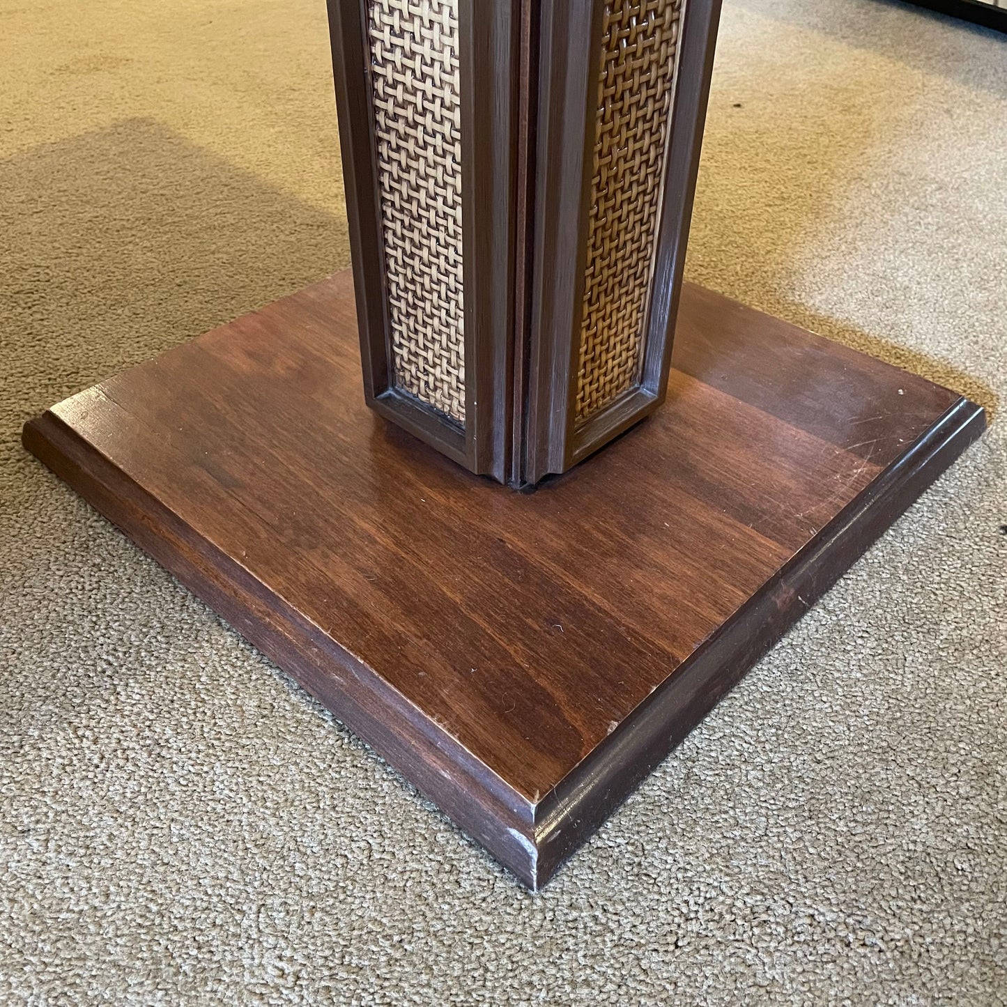 Mersman Cane Column Base Side Table
