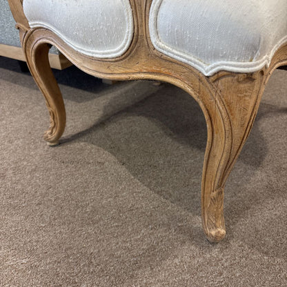 Parisian Style Cream & Wood Armchair