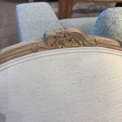 Parisian Style Cream & Wood Armchair