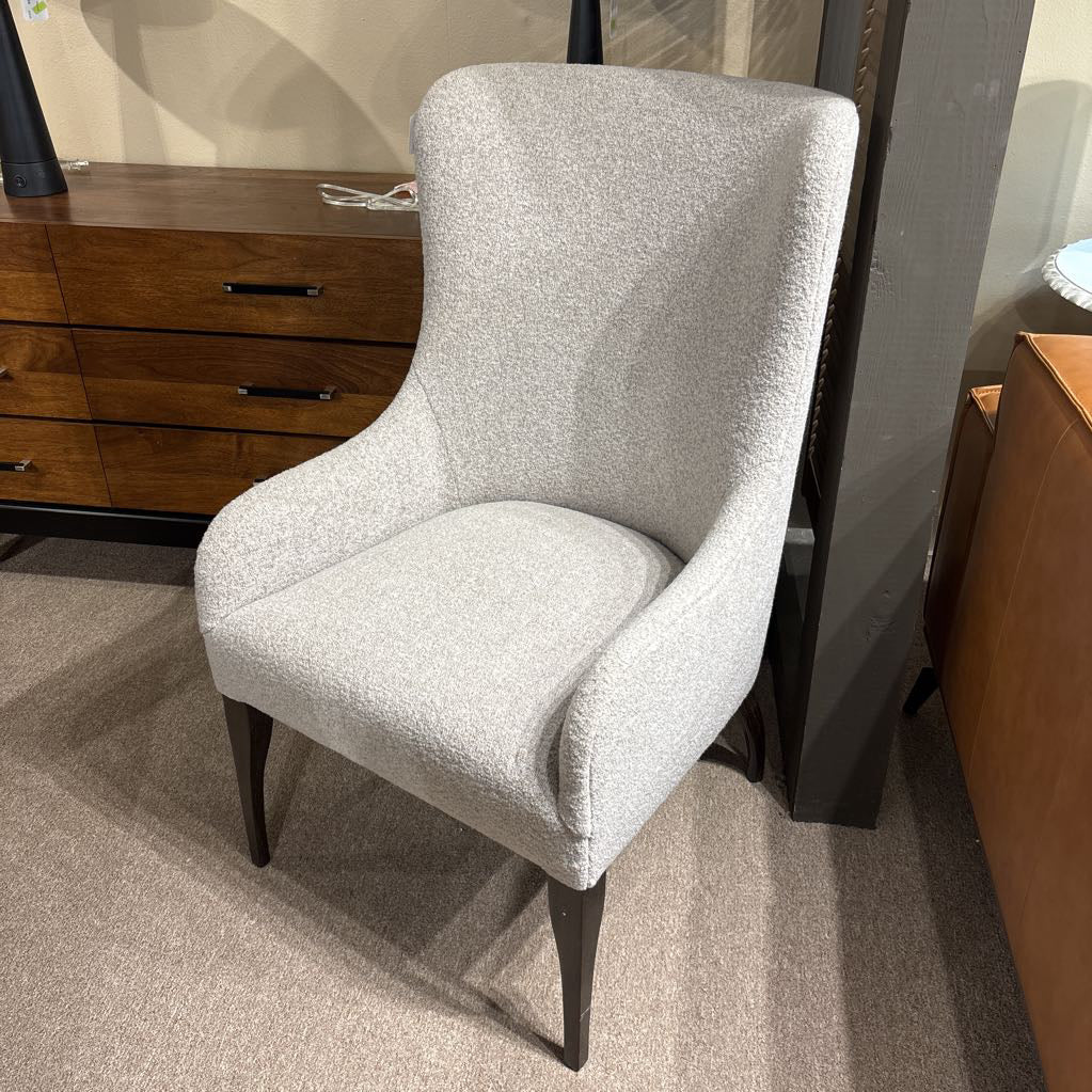 Grey Boucle Highback Accent Chair