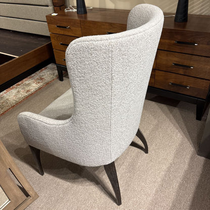 Grey Boucle Highback Accent Chair