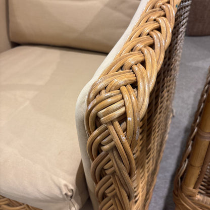 Coastal Rattan Dune Blocky Armchair