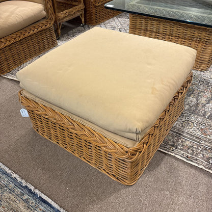 Coastal Rattan Dune Square Ottoman