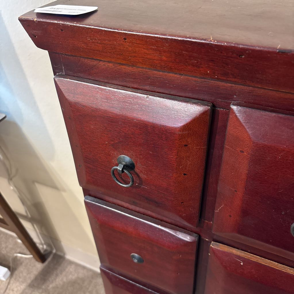 Dark Wood Apothecary Cabinet AS IS