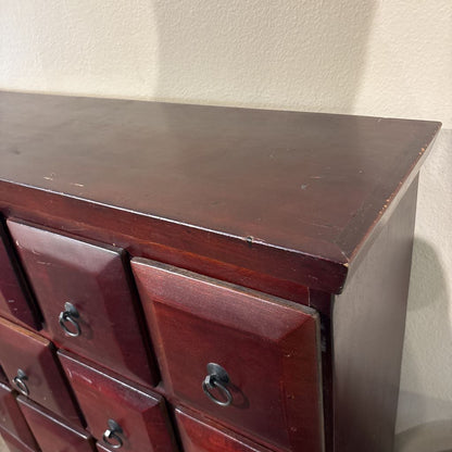 Dark Wood Apothecary Cabinet AS IS
