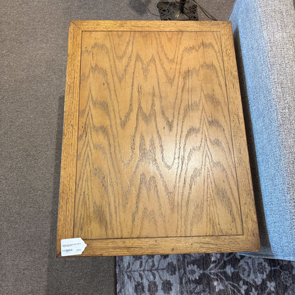 Parisian Style Square End Table w Floral Details