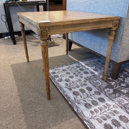 Parisian Style Square End Table w Floral Details