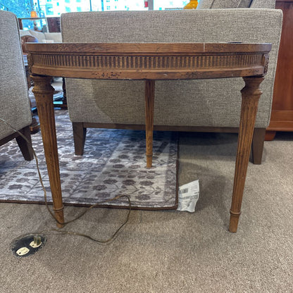 Parisian Style Round End Table w Floral Details