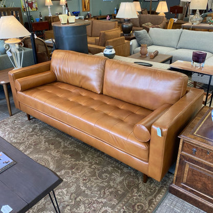 Malmo Russet Leather Sofa U SOFAS
