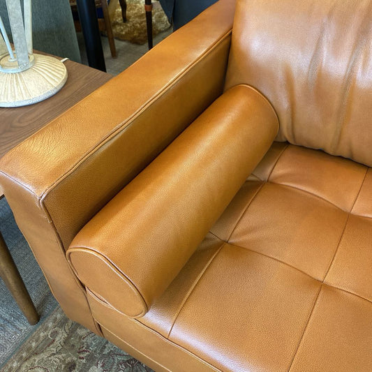 Malmo Russet Leather Sofa U SOFAS