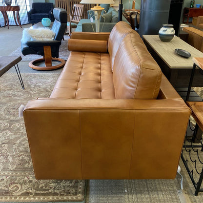 Malmo Russet Leather Sofa U SOFAS