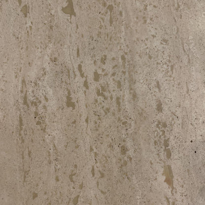 Jensen Design Travertine & Steel Square Coffee Table