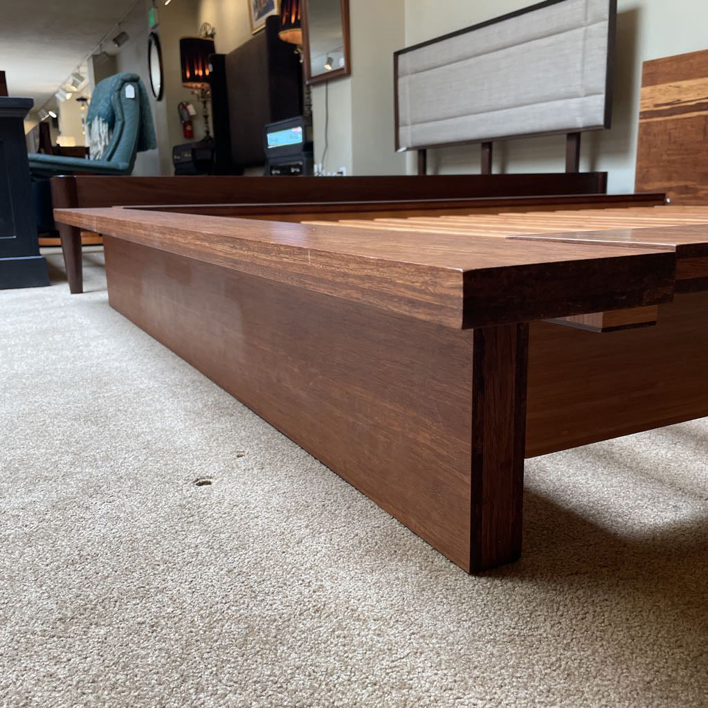 Japanese Style Bamboo Wood Queen Platform Bed