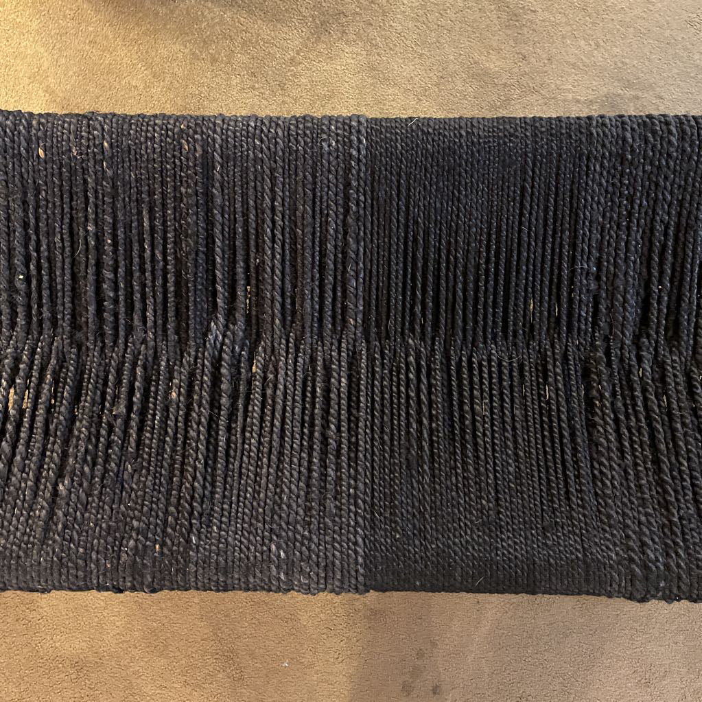CB2 Black Woven Accent Bench C ACCENT BENCHES