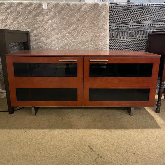 Kasala Warm Wood 2 Door Media Stand C CABINETS