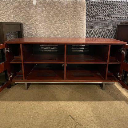 Kasala Warm Wood 2 Door Media Stand