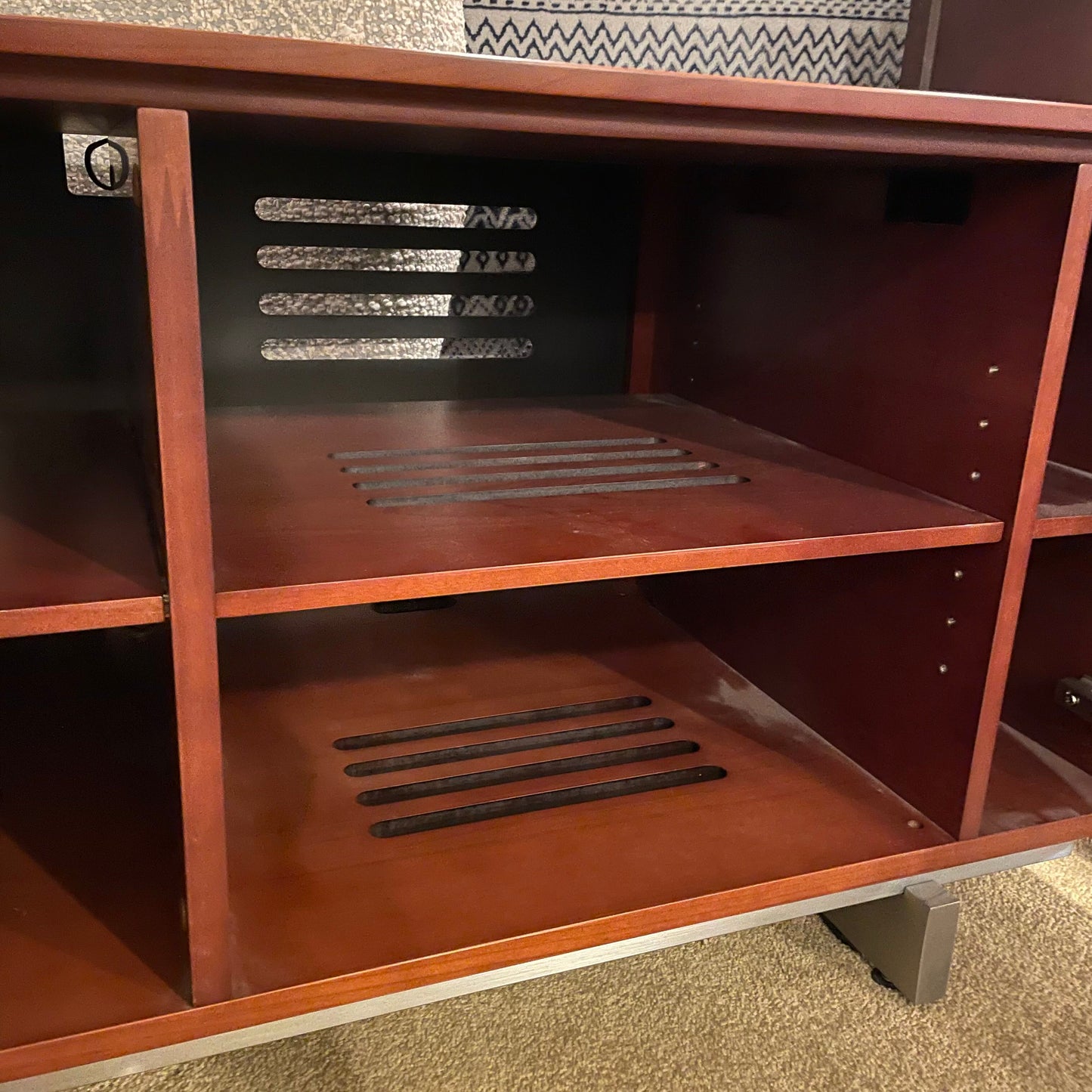 Kasala Warm Wood 2 Door Media Stand