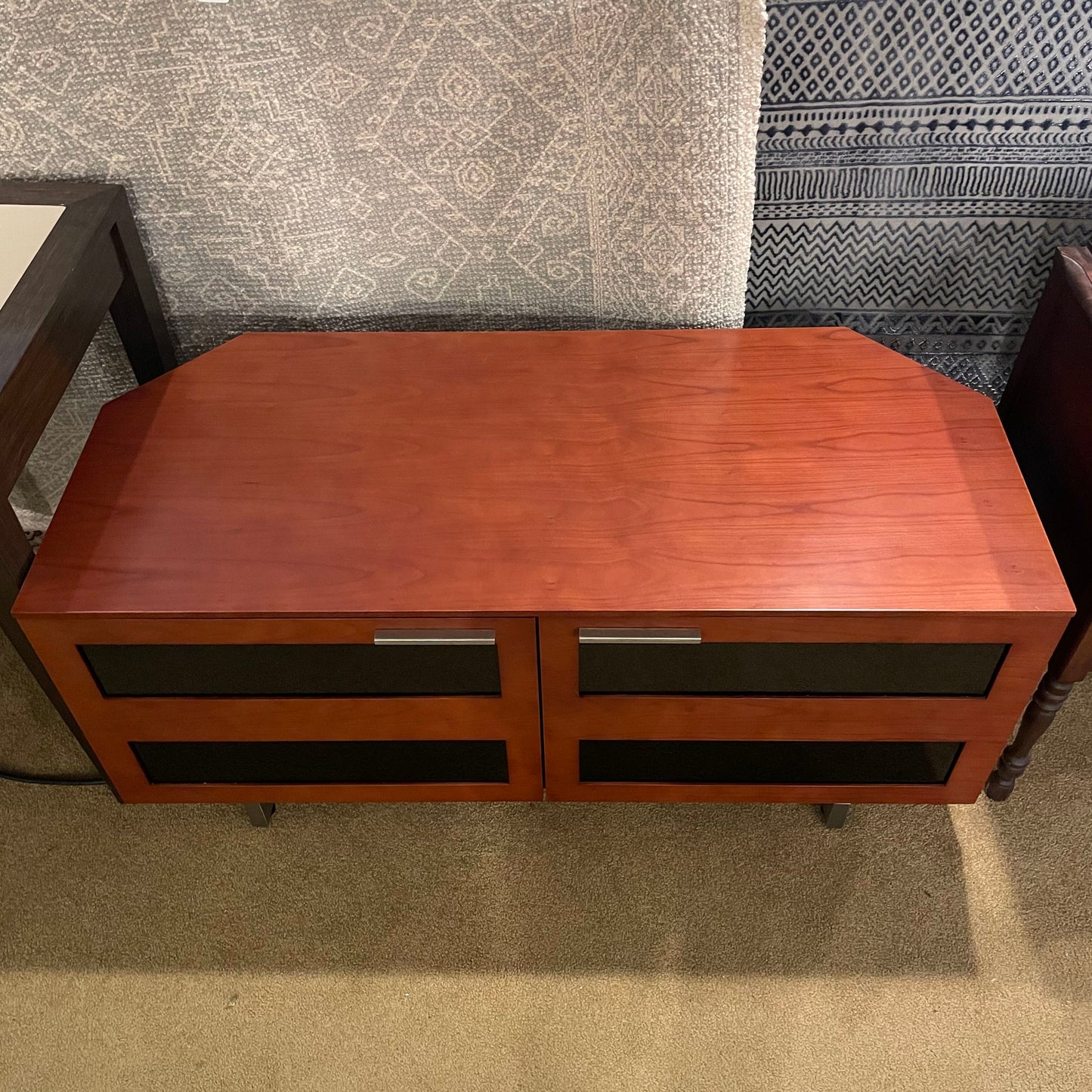 Kasala Warm Wood 2 Door Media Stand