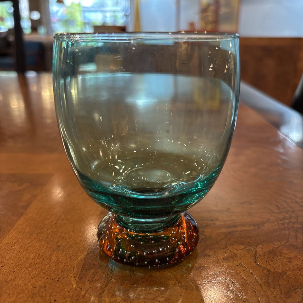 Amber Based Set of 8 Blue Glasses