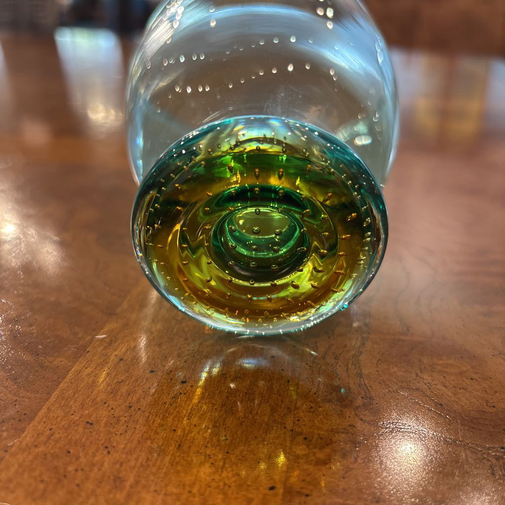 Amber Based Set of 8 Blue Glasses